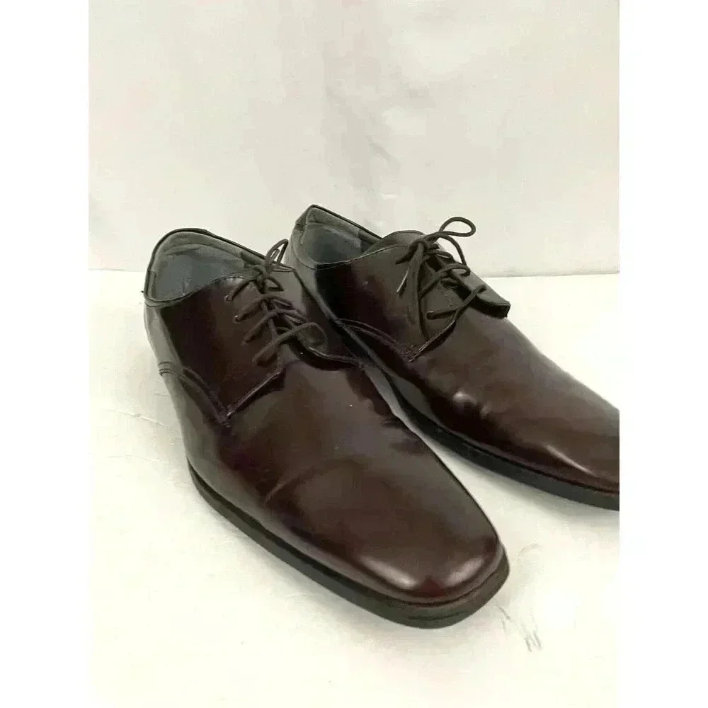 Calvin Klein Brown‎ Shiny Oxford Dress Men's Shoes Size 13